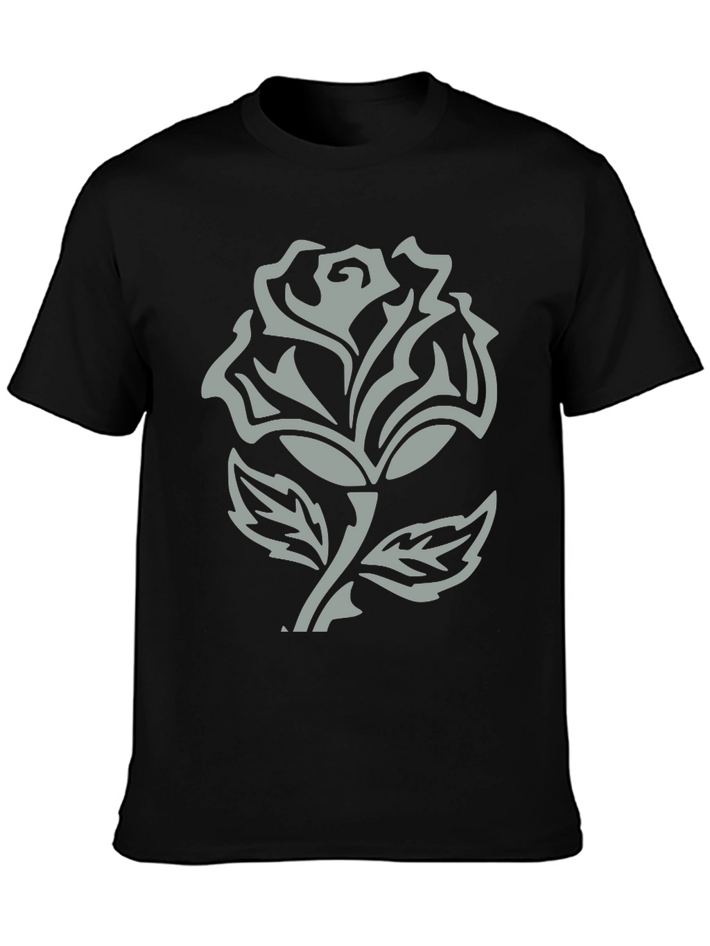 Rose Graphic Tee - Mens Black T-Shirt