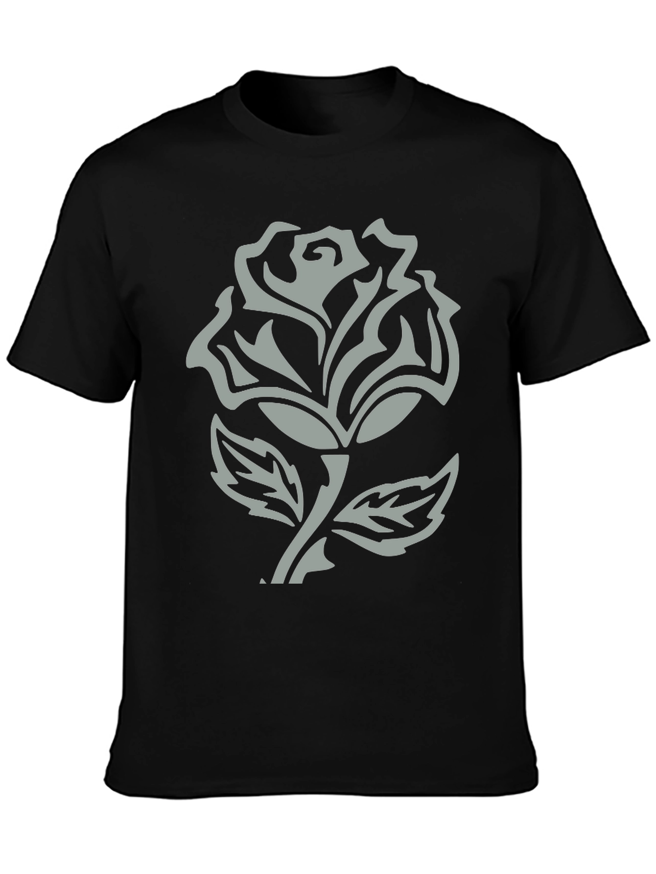 Rose Graphic Tee - Mens Black T-Shirt