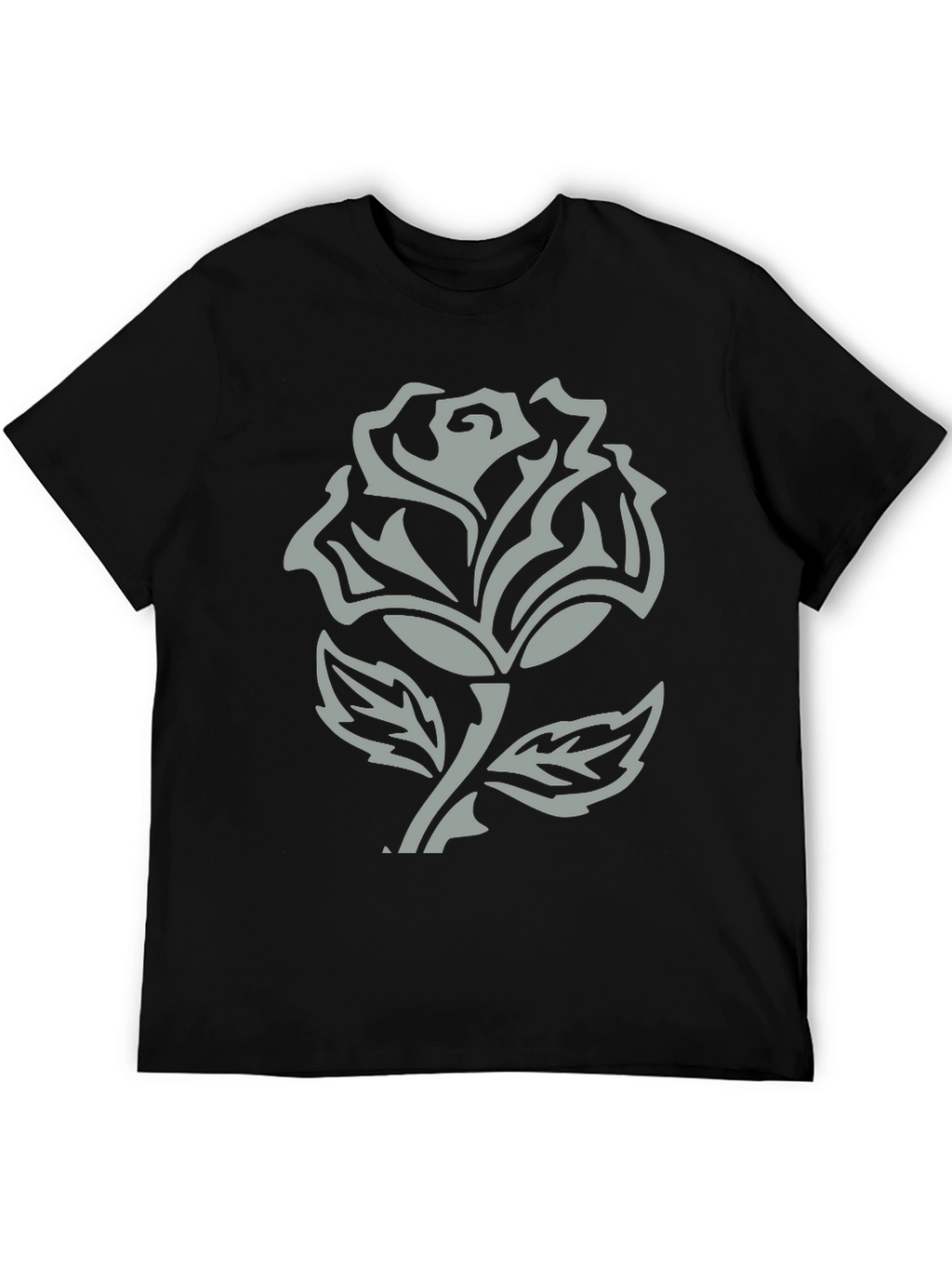 Rose Graphic Tee - Mens Black T-Shirt