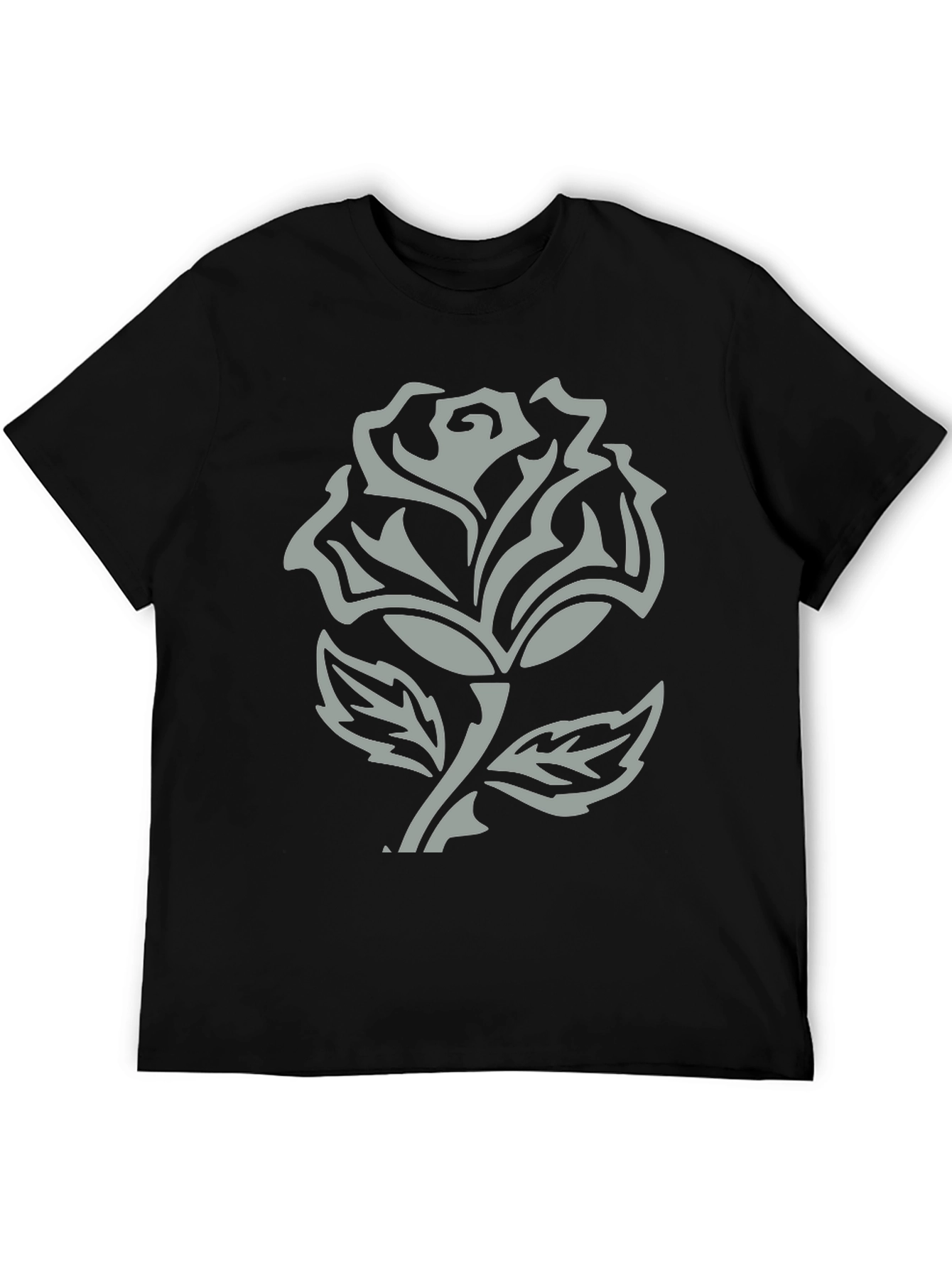 Rose Graphic Tee - Mens Black T-Shirt