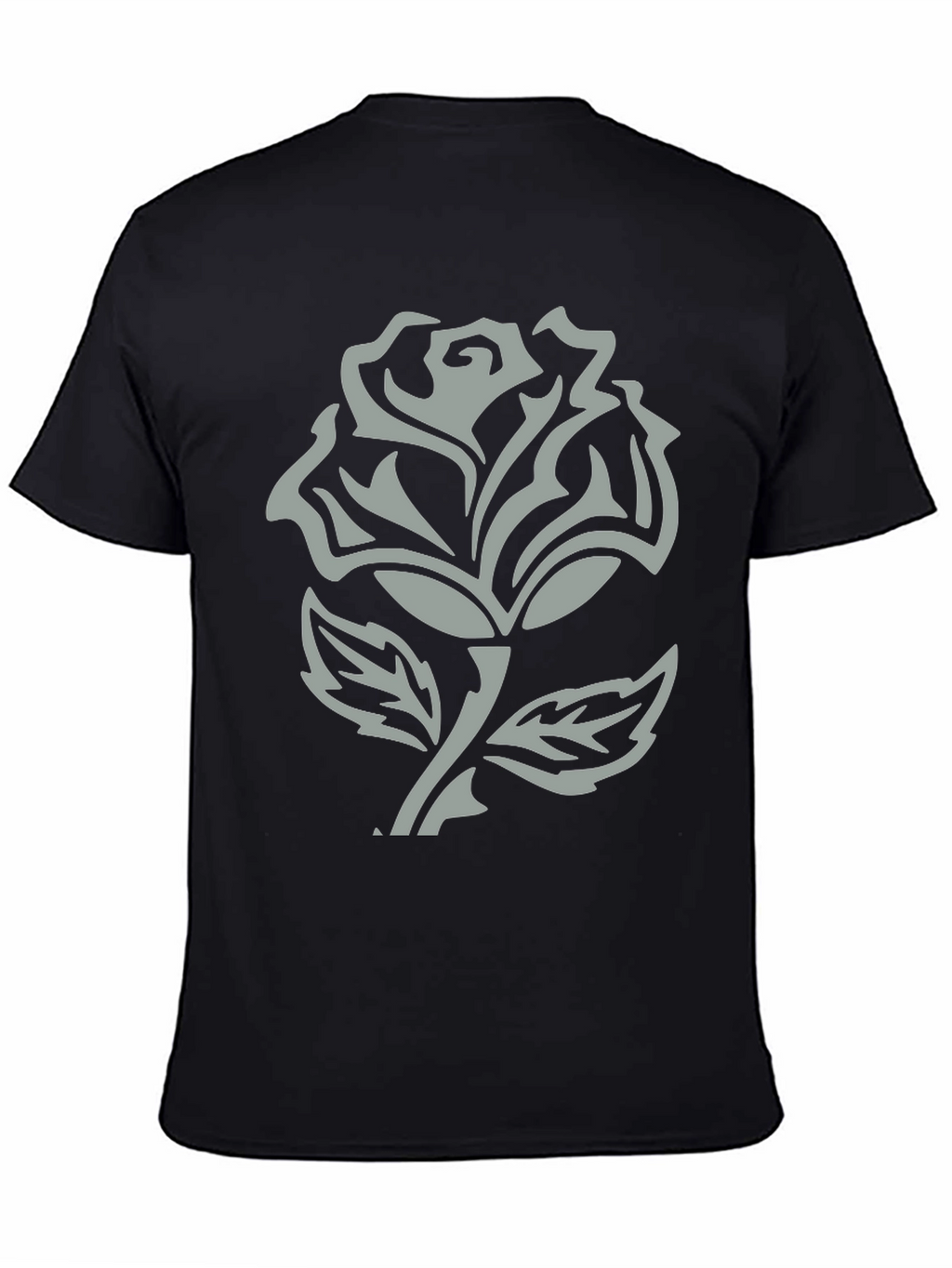 Rose Graphic Tee - Mens Black T-Shirt