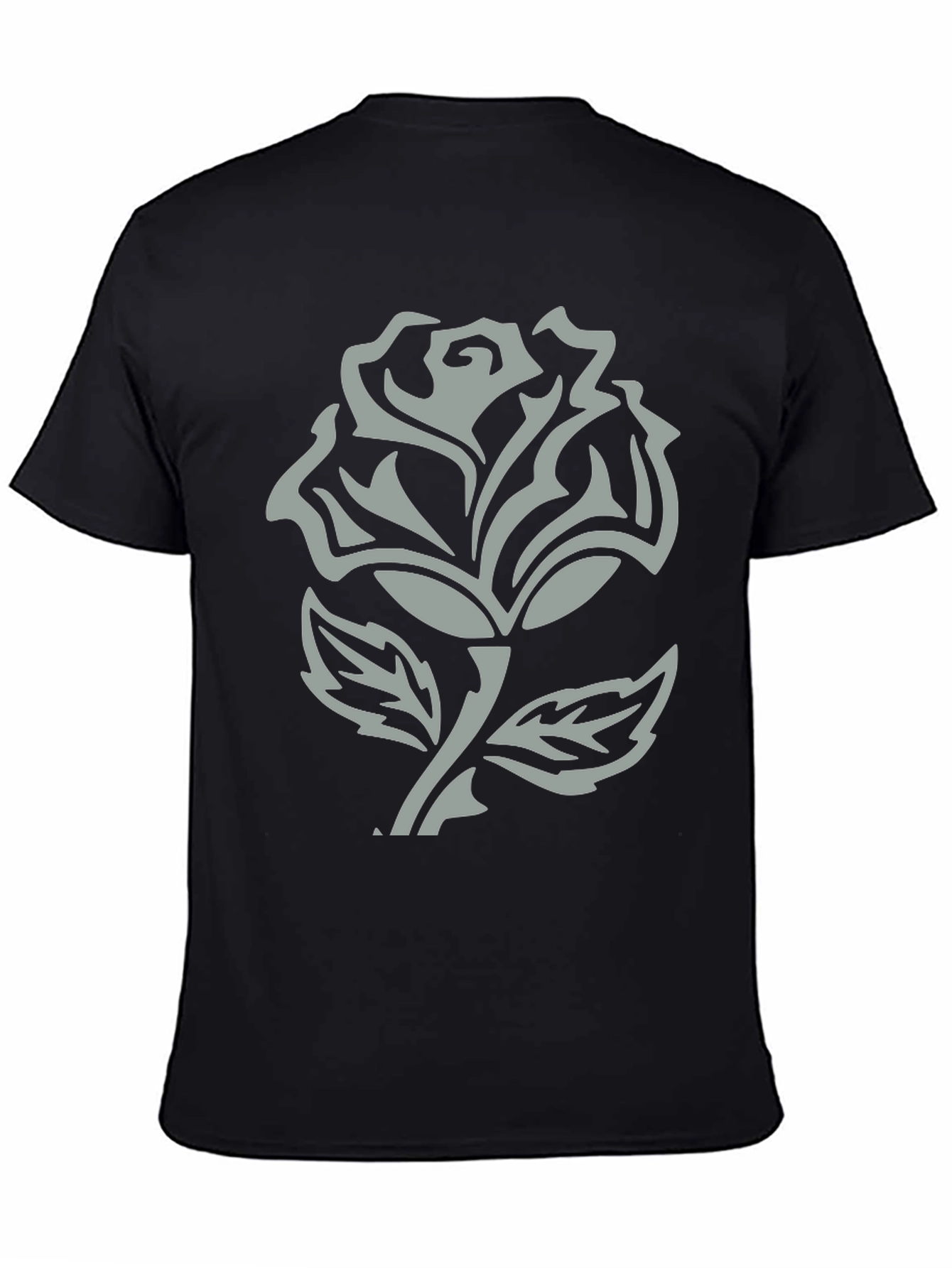 Rose Graphic Tee - Mens Black T-Shirt
