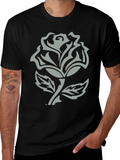 Rose Graphic Tee - Mens Black T-Shirt