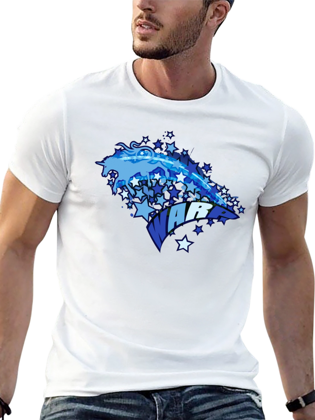 Unicorn Warrior Graphic Black T-Shirt