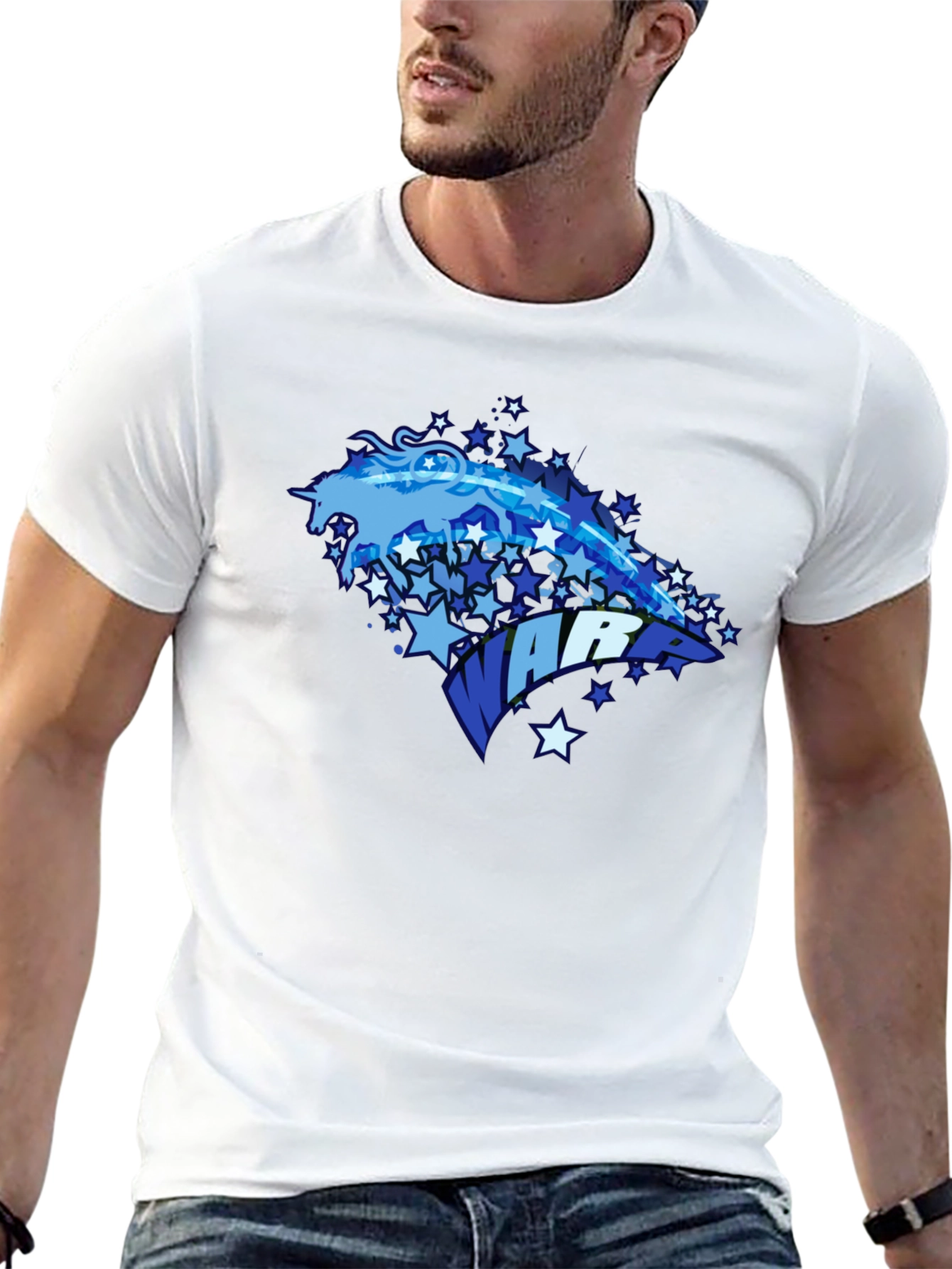 Unicorn Warrior Graphic Black T-Shirt