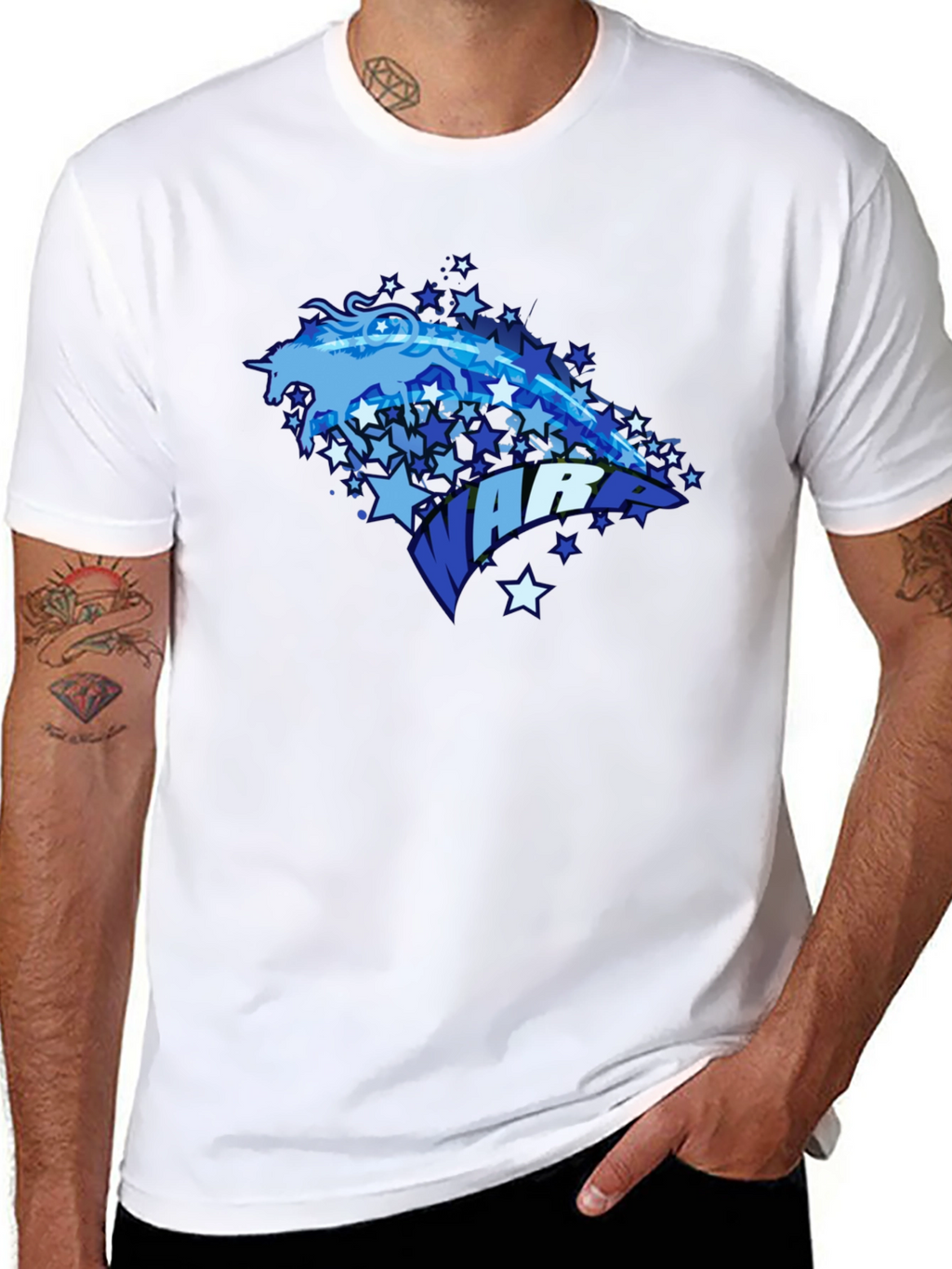 Unicorn Warrior Graphic Black T-Shirt