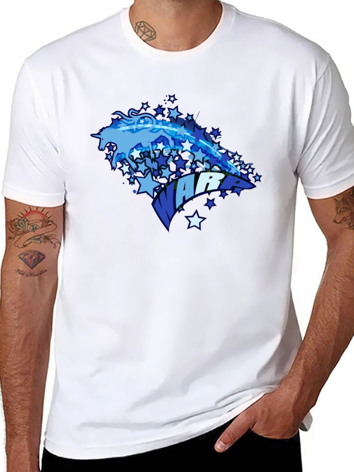 Unicorn Warrior Graphic Black T-Shirt