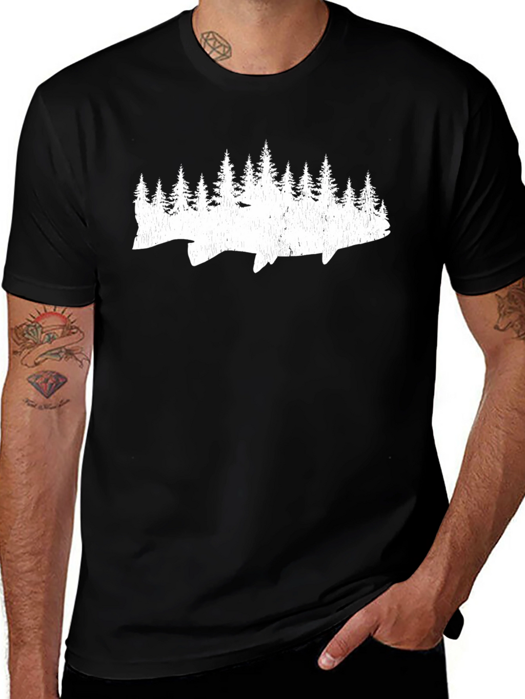 Nature Fish Graphic Tee - Soft Cotton Comfort