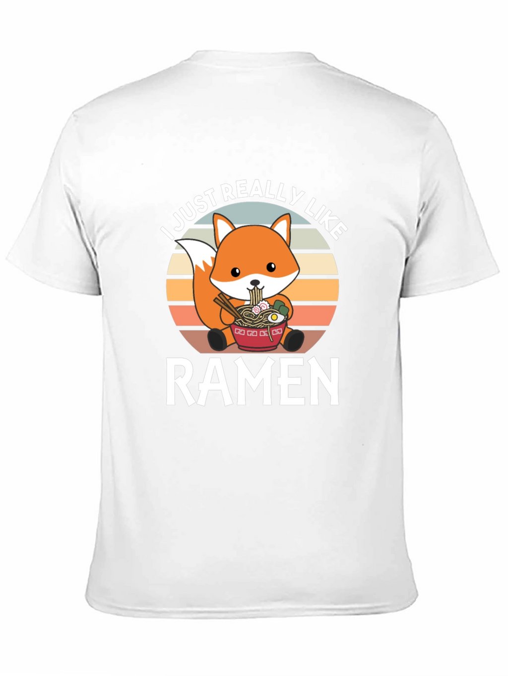 I Just Really Like Ramen T-Shirt Funny Fox Design