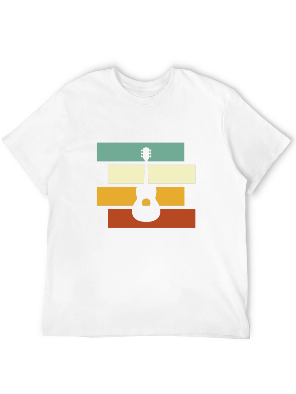 Retro Guitar Graphic Tee - Black Unisex T-Shirt