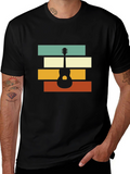 Retro Guitar Graphic Tee - Black Unisex T-Shirt