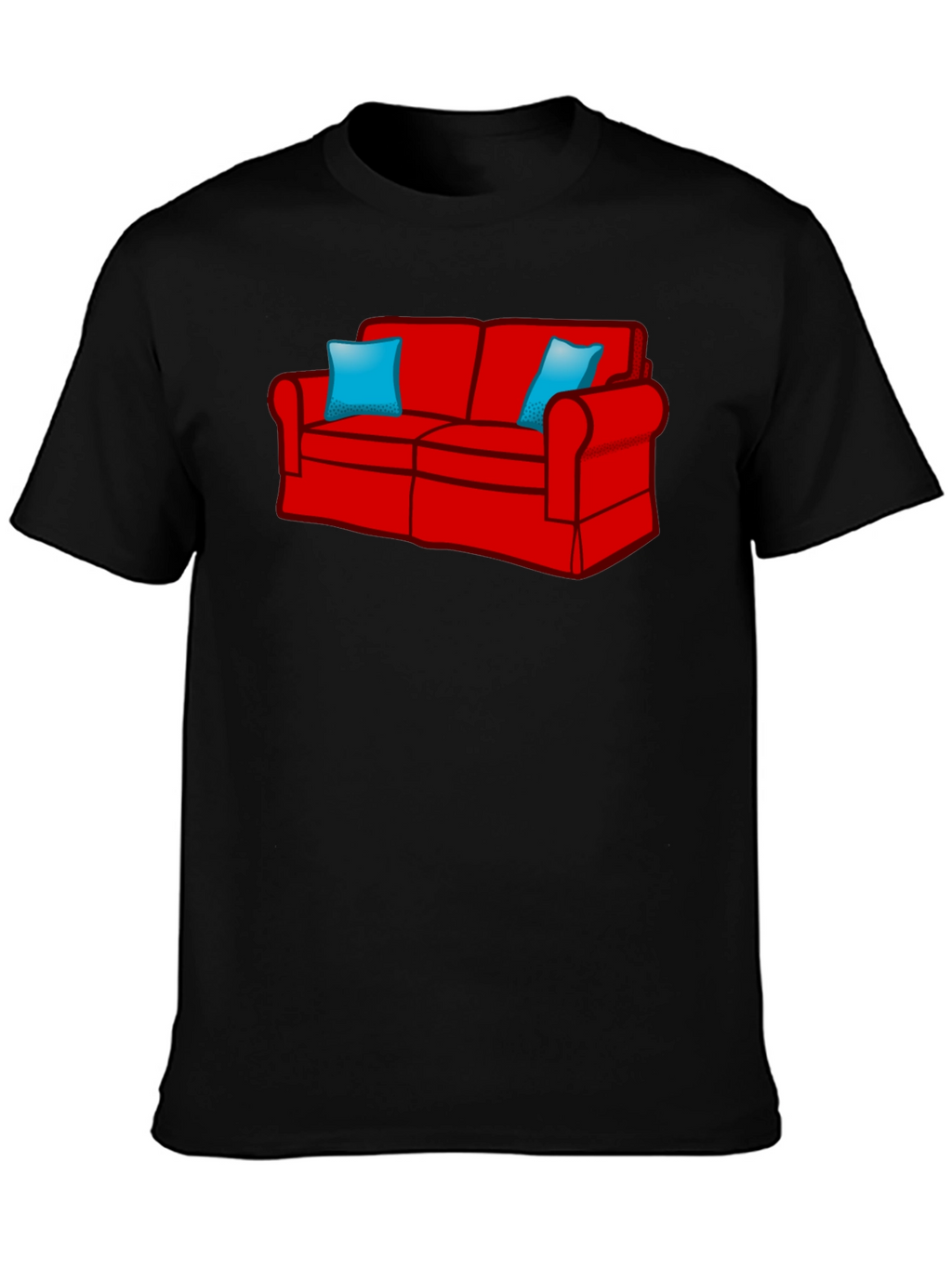 Novelty Couch Graphic Tee - Comfy Style