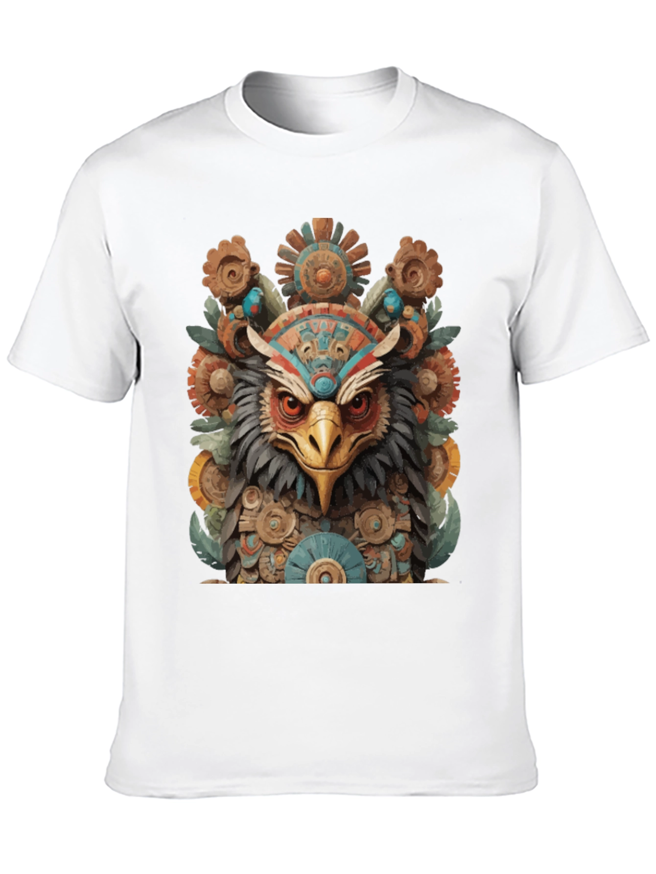 Aztec Eagle Warrior Graphic T-Shirt