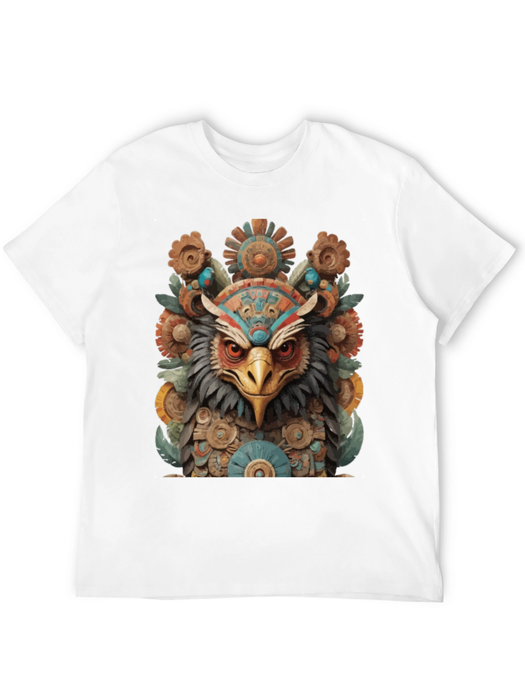 Aztec Eagle Warrior Graphic T-Shirt