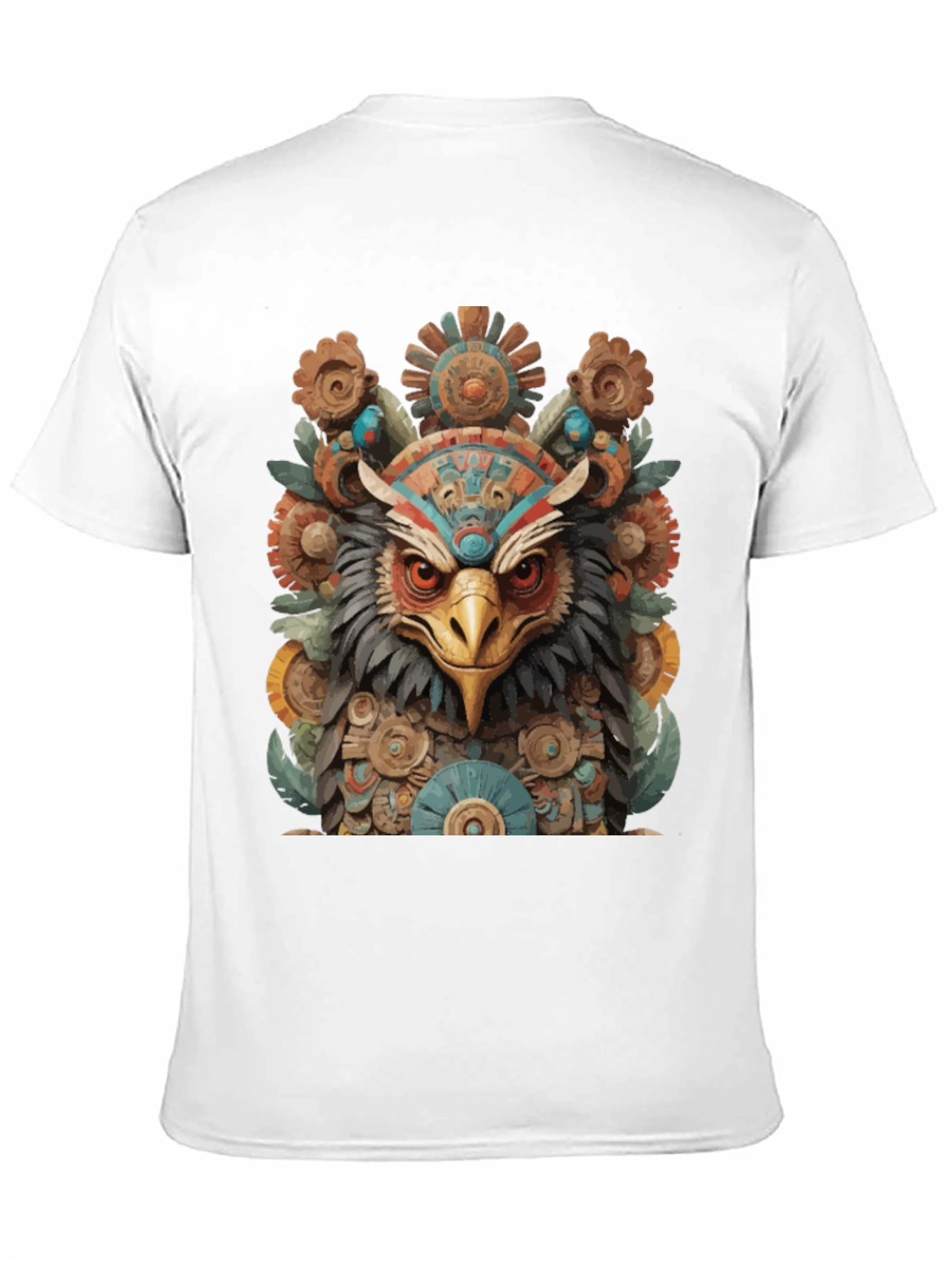 Aztec Eagle Warrior Graphic T-Shirt