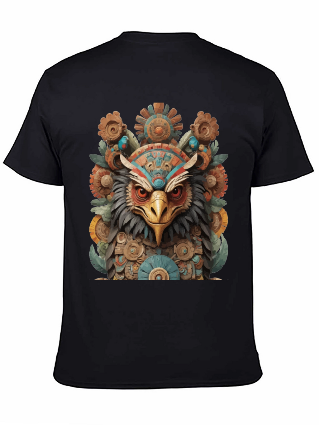 Aztec Eagle Warrior Graphic T-Shirt