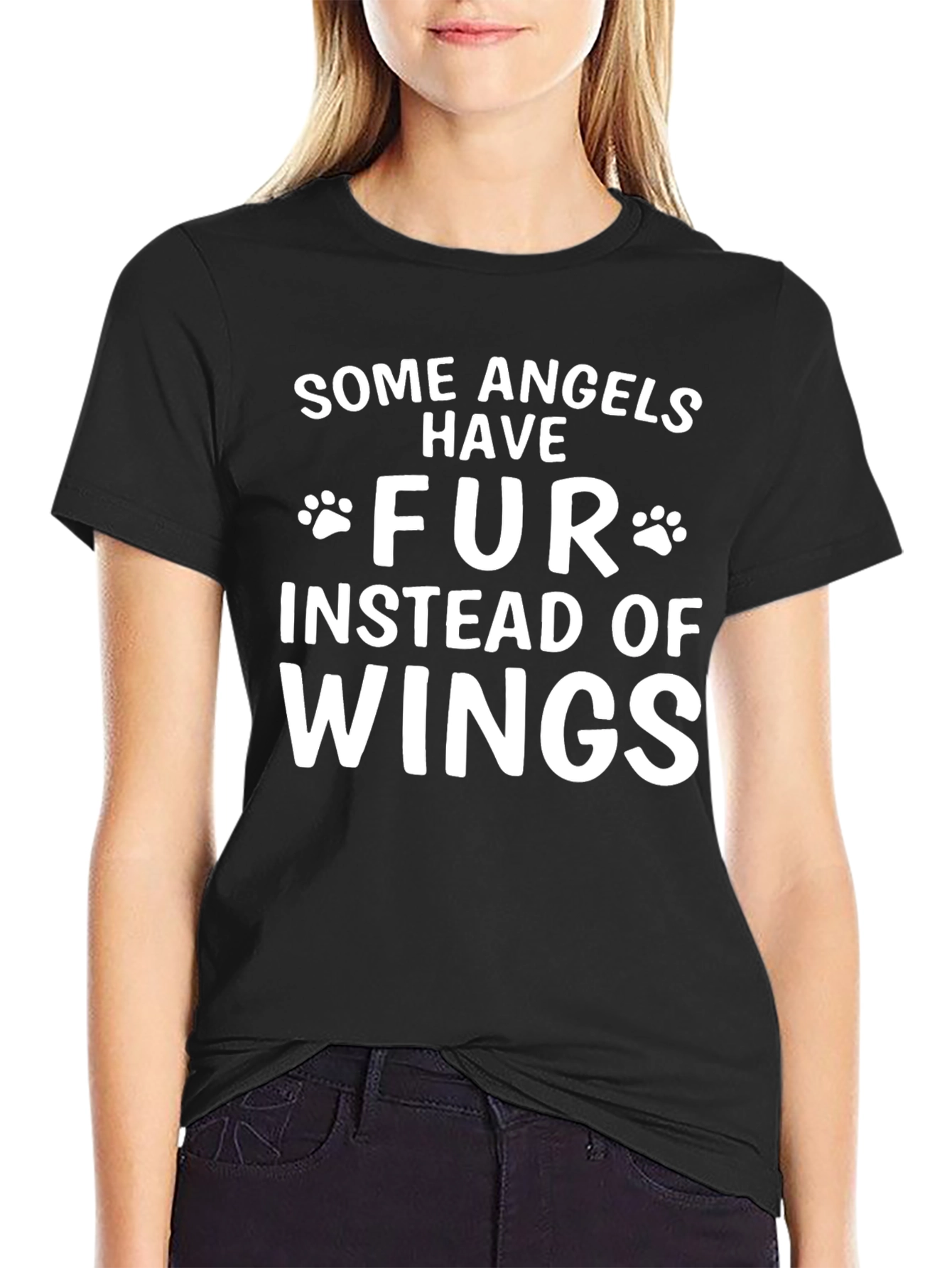 Some Angels Have Fur T-Shirt - Dog Lover Tee
