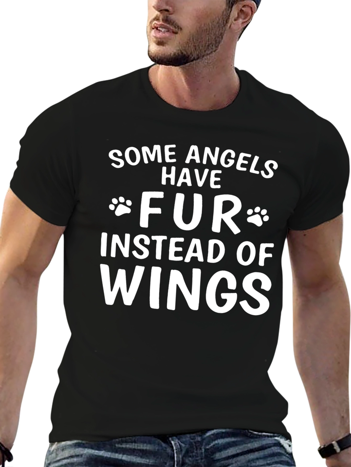Some Angels Have Fur T-Shirt - Dog Lover Tee