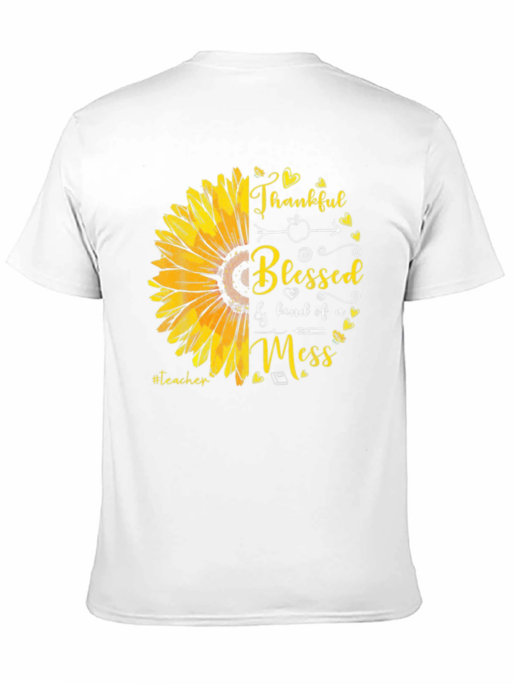 Teacher Sunflower T-Shirt - Thankful Blessed Mess