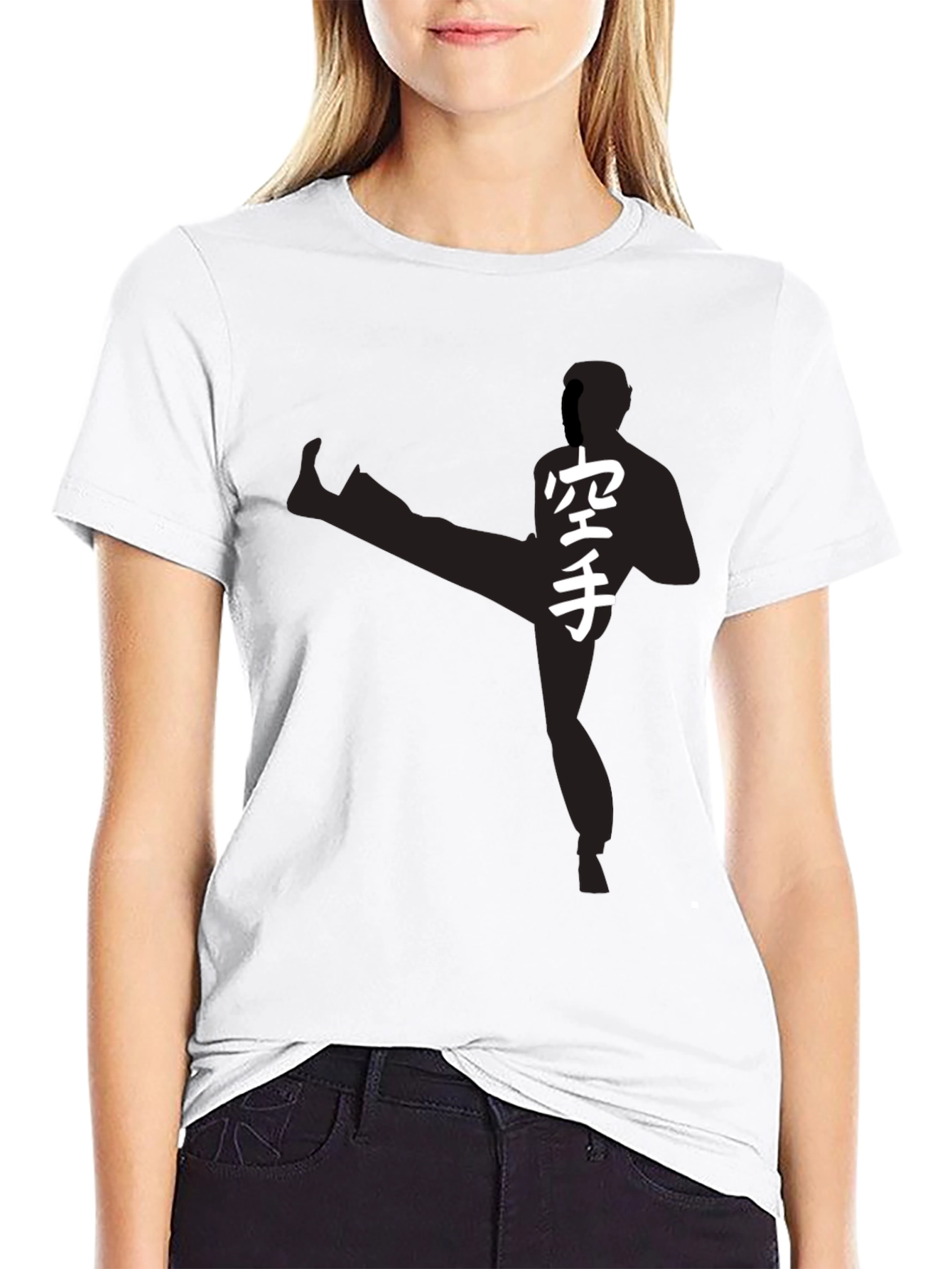 Karate Silhouette Graphic Tee - Martial Arts Style