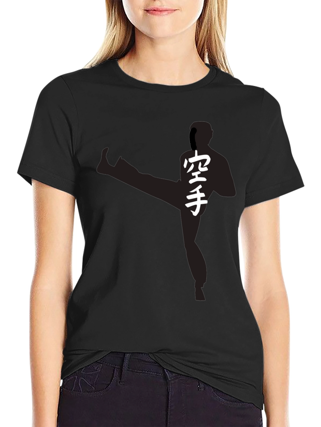 Karate Silhouette Graphic Tee - Martial Arts Style