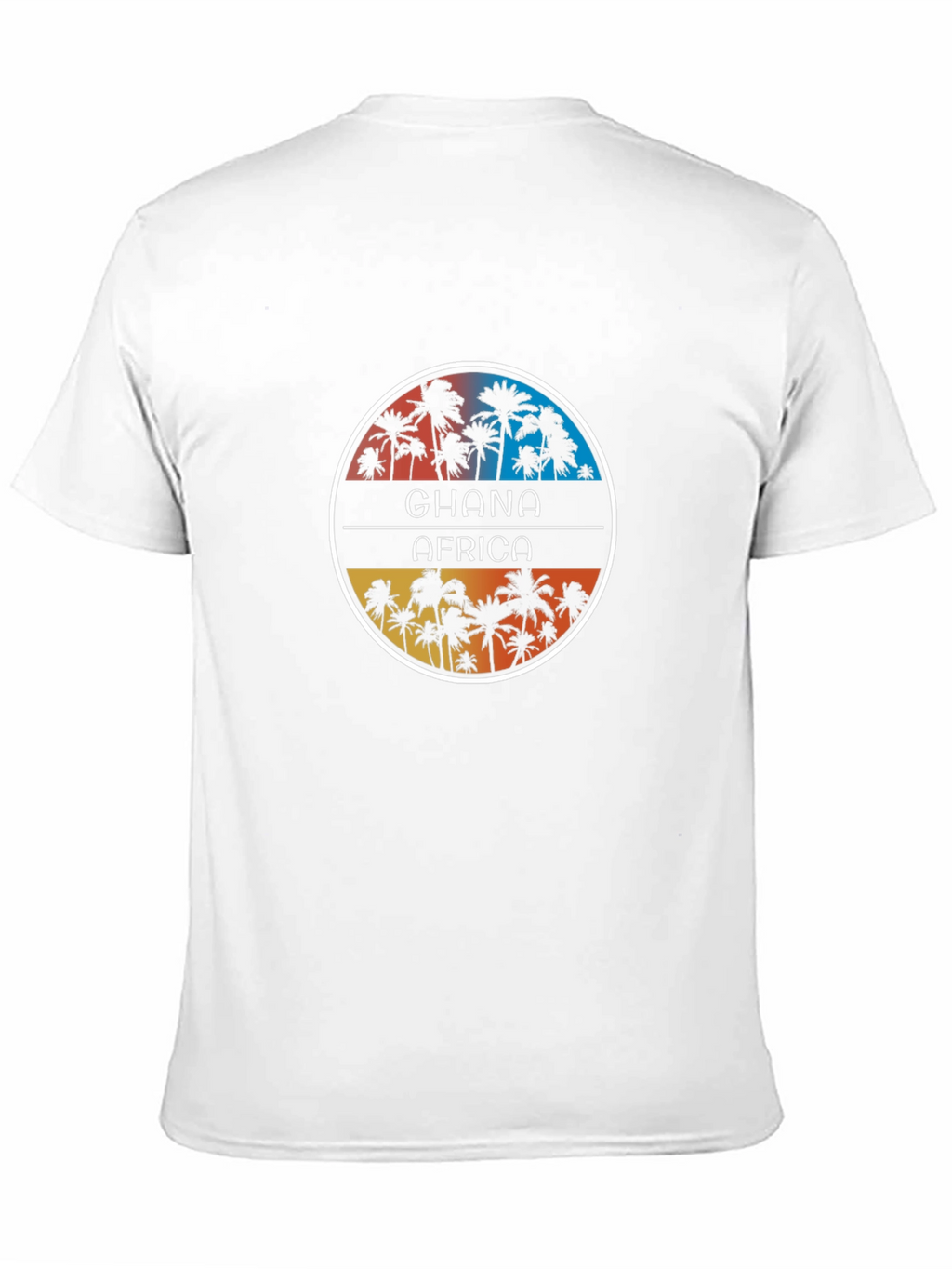 Ghana Africa Palm Tee - Tropical Graphic T-Shirt