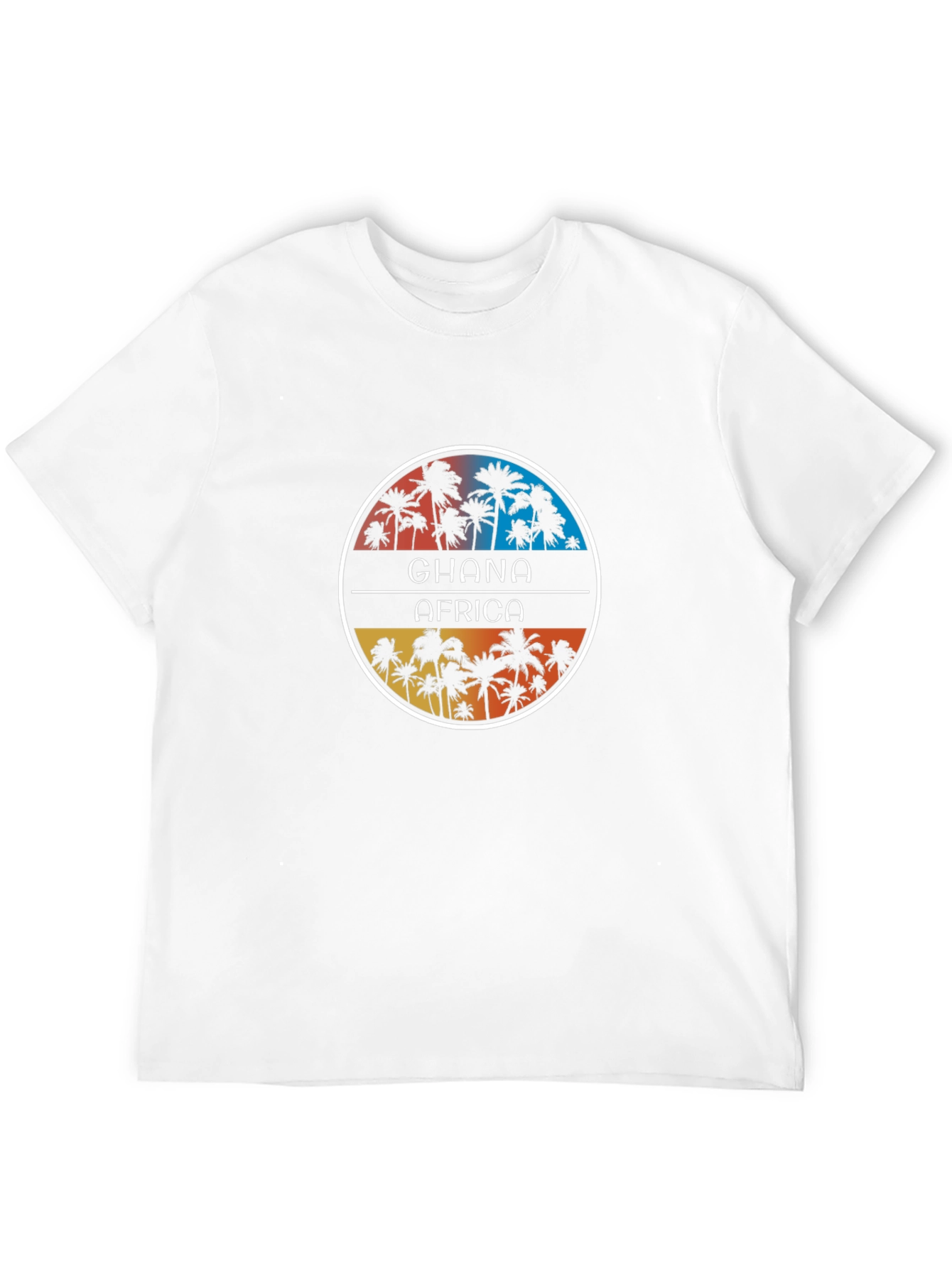 Ghana Africa Palm Tee - Tropical Graphic T-Shirt
