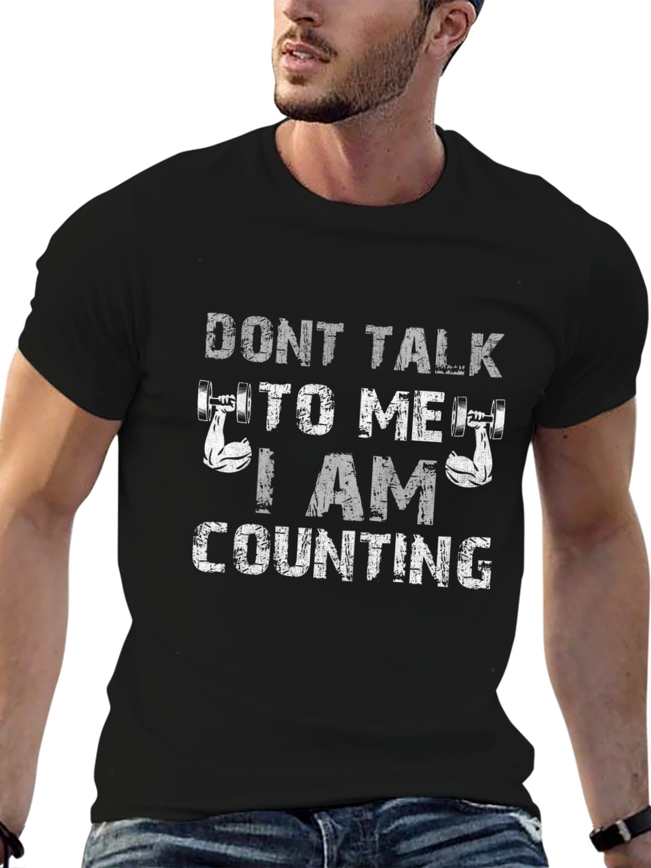Dont Talk To Me I Am Counting Gym T-Shirt