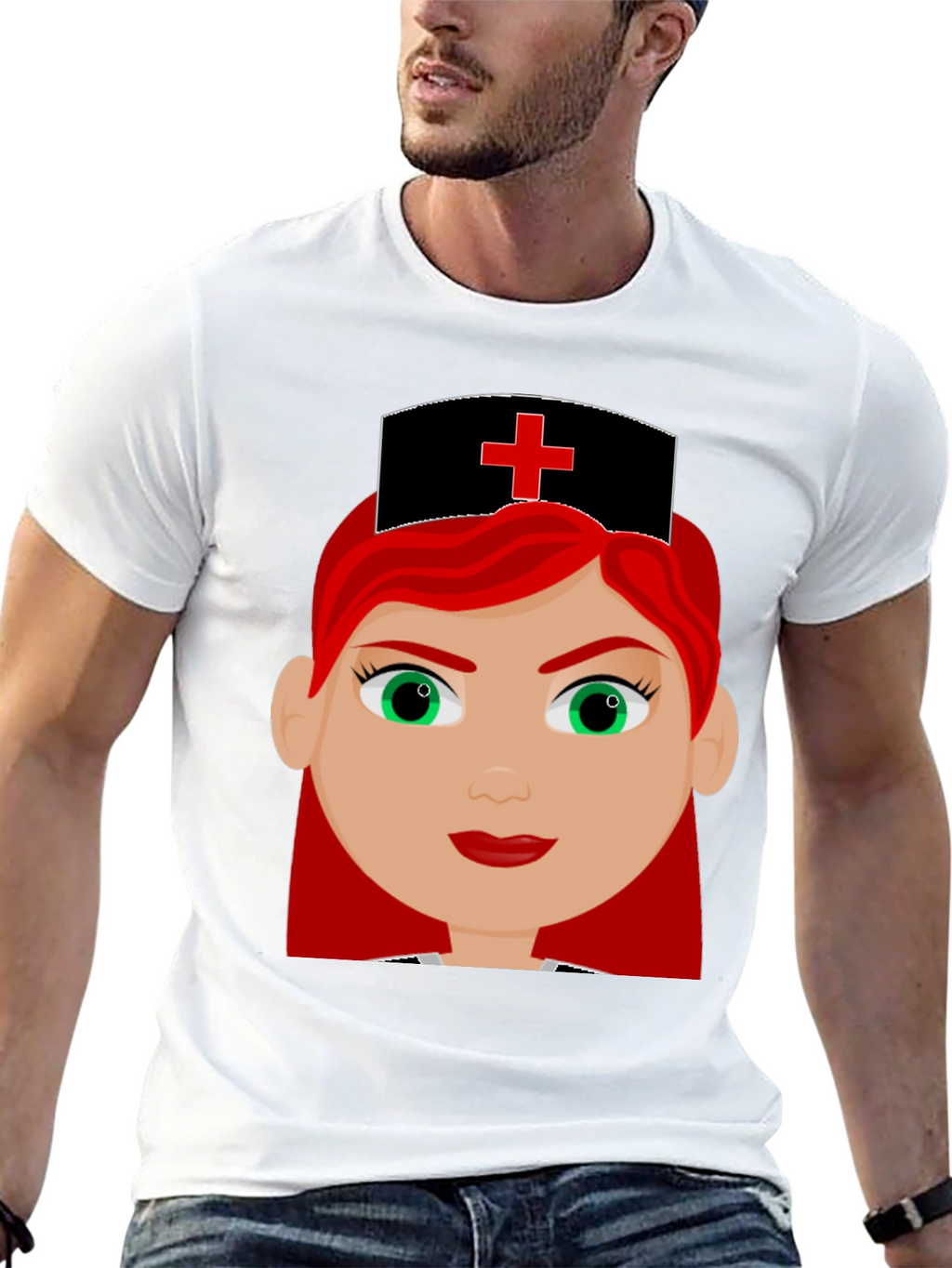 Nurse Cartoon Graphic T-Shirt