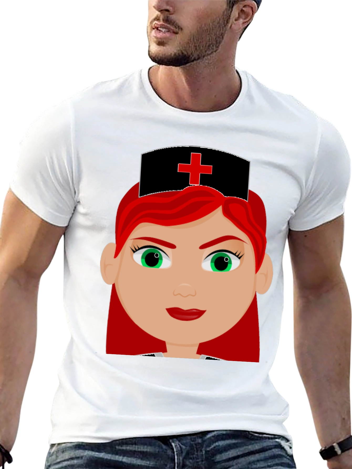 Nurse Cartoon Graphic T-Shirt