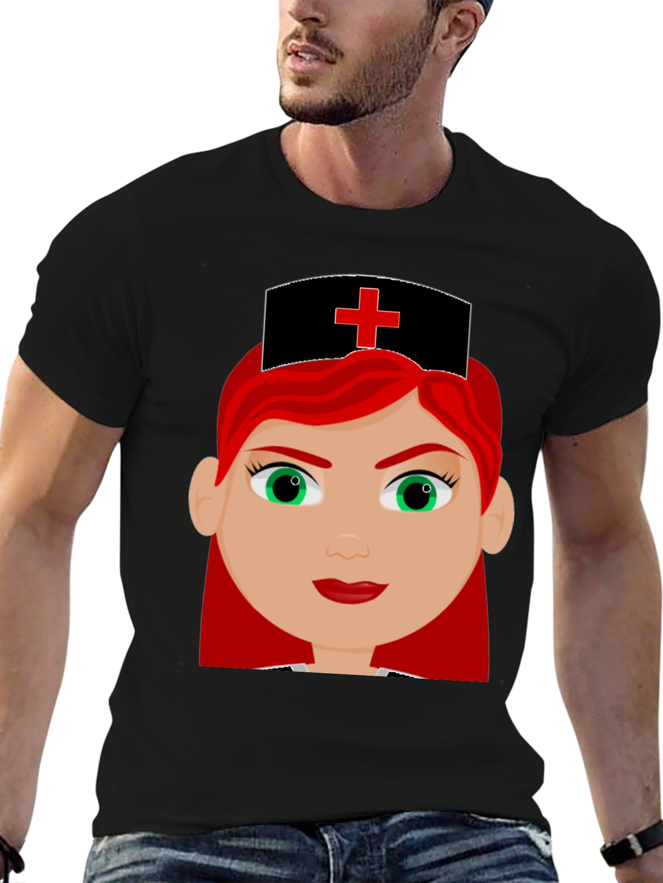 Nurse Cartoon Graphic T-Shirt