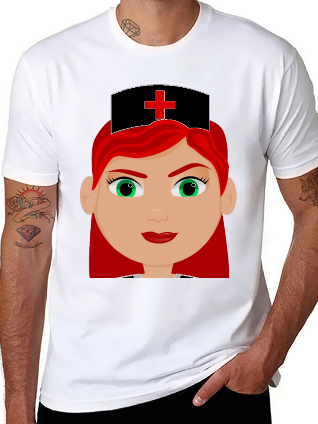 Nurse Cartoon Graphic T-Shirt