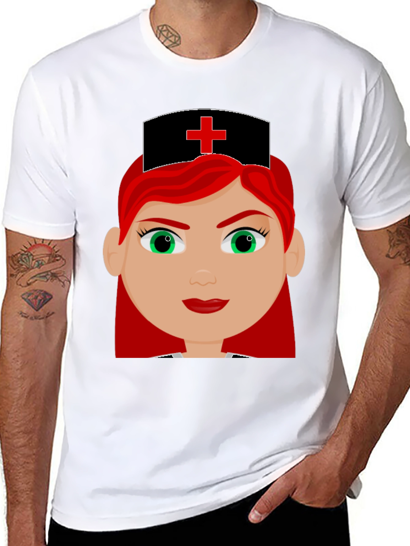 Nurse Cartoon Graphic T-Shirt