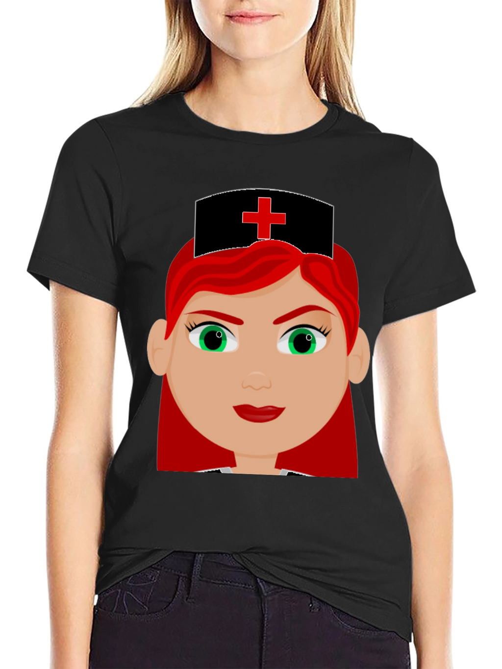 Nurse Cartoon Graphic T-Shirt
