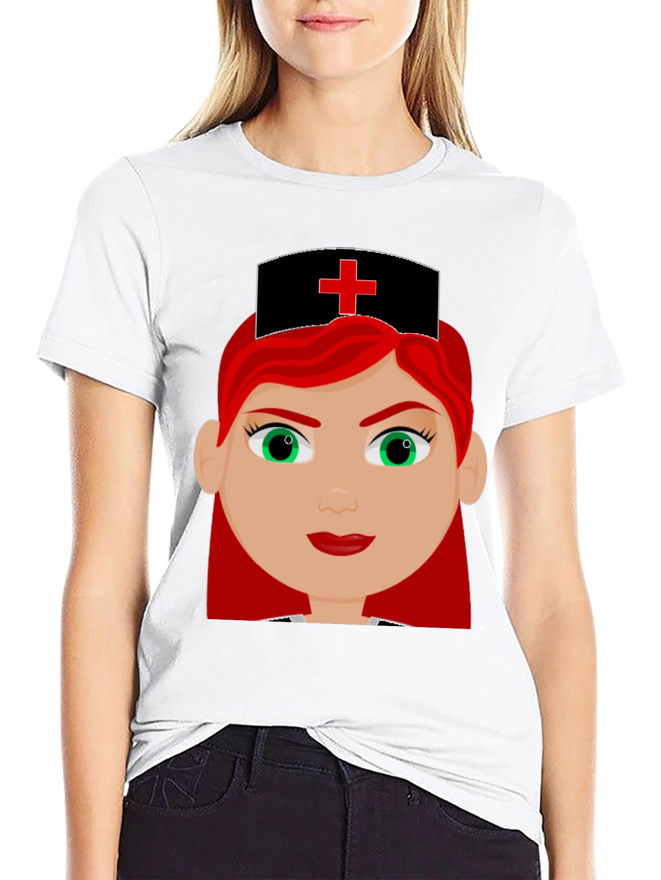 Nurse Cartoon Graphic T-Shirt
