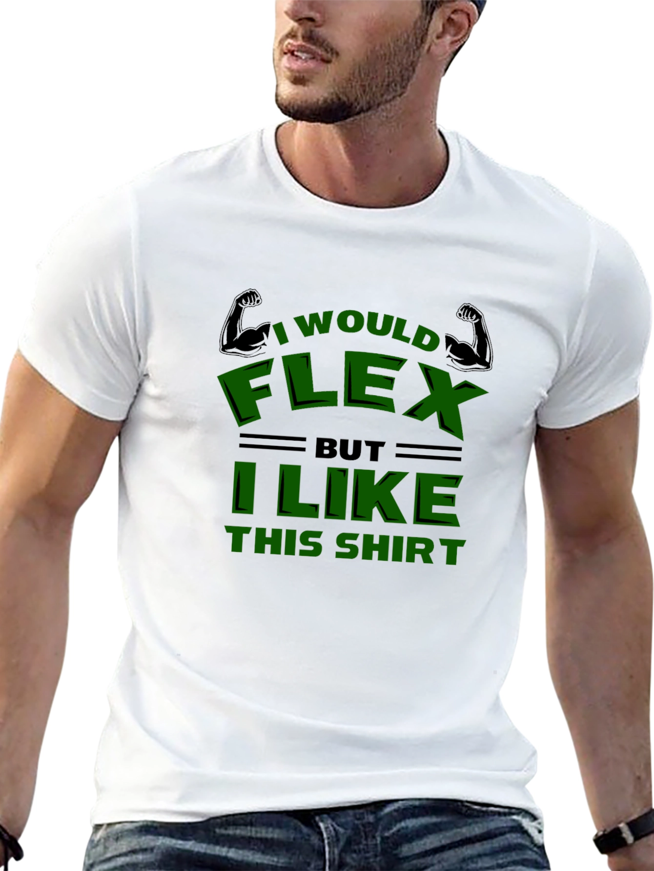 Funny I Would Flex Graphic T-Shirt