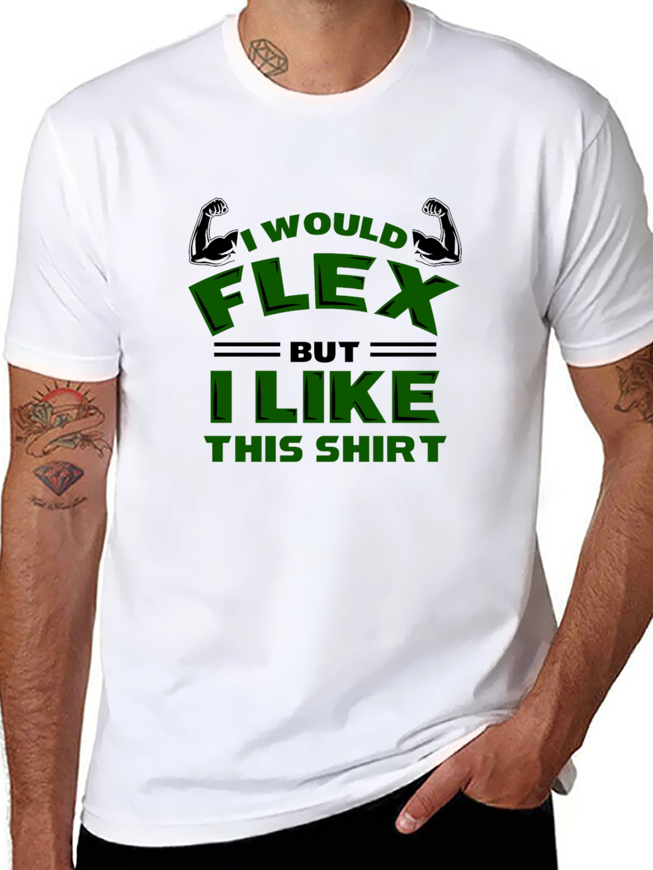 Funny I Would Flex Graphic T-Shirt