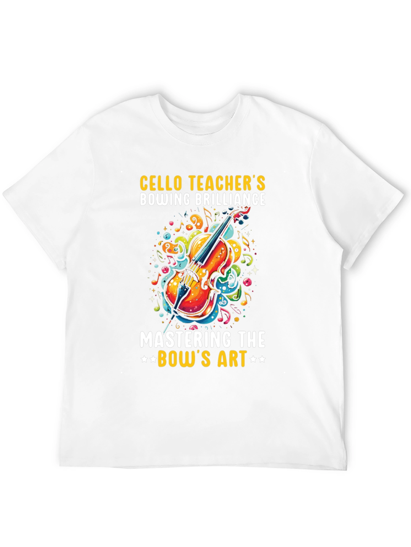 Cello Teacher Bowing Brilliance Graphic Tee