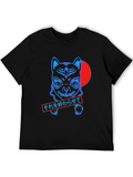 Neon Fox Mask Graphic Tee - Urban Streetwear