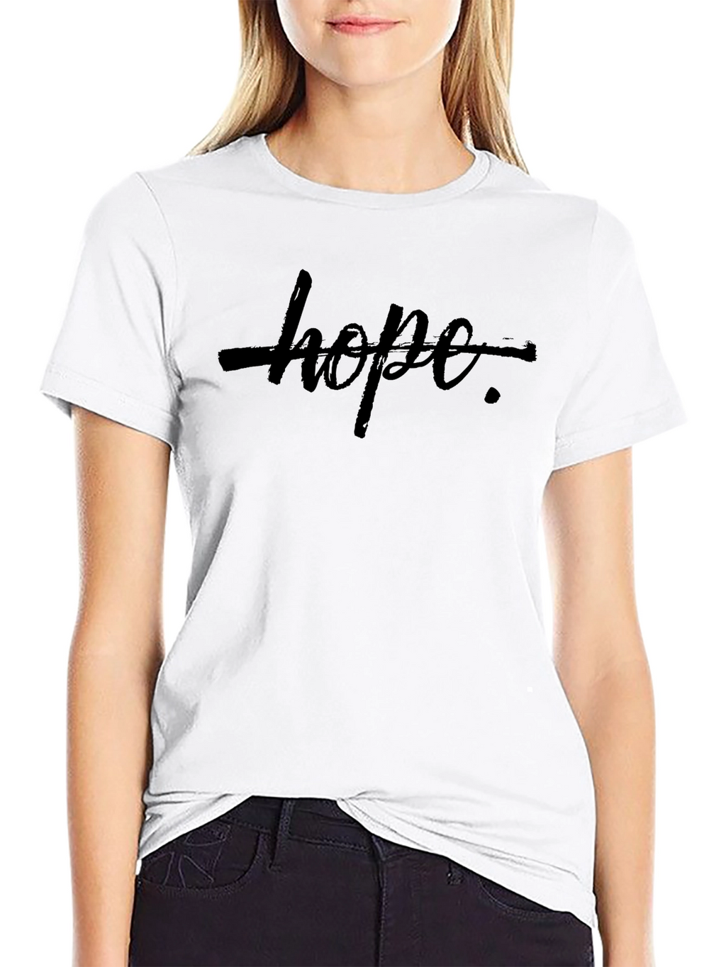 Edgy Hope Graphic Tee - Mens Black T-Shirt