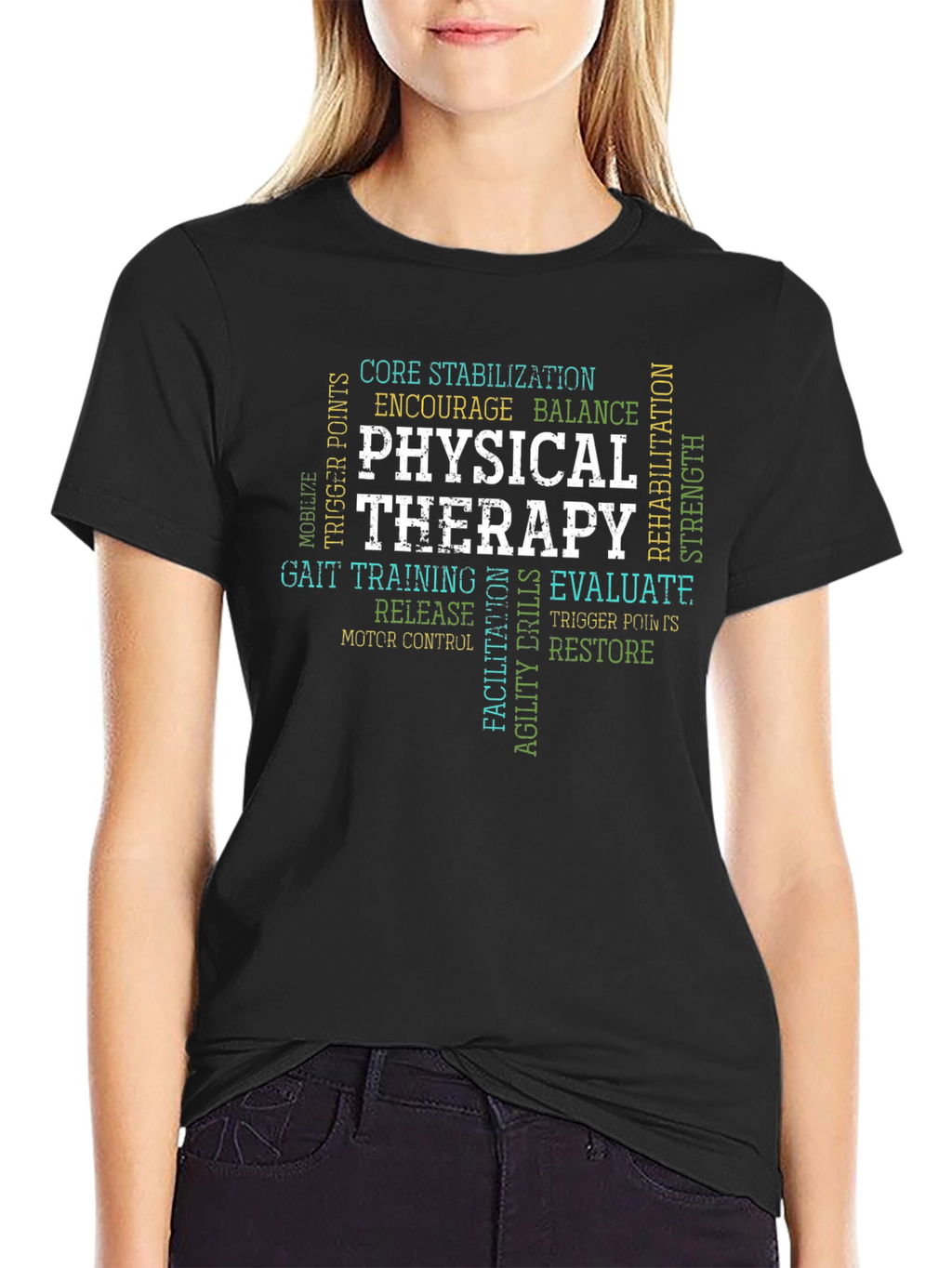 Physical Therapy Word Art T-Shirt
