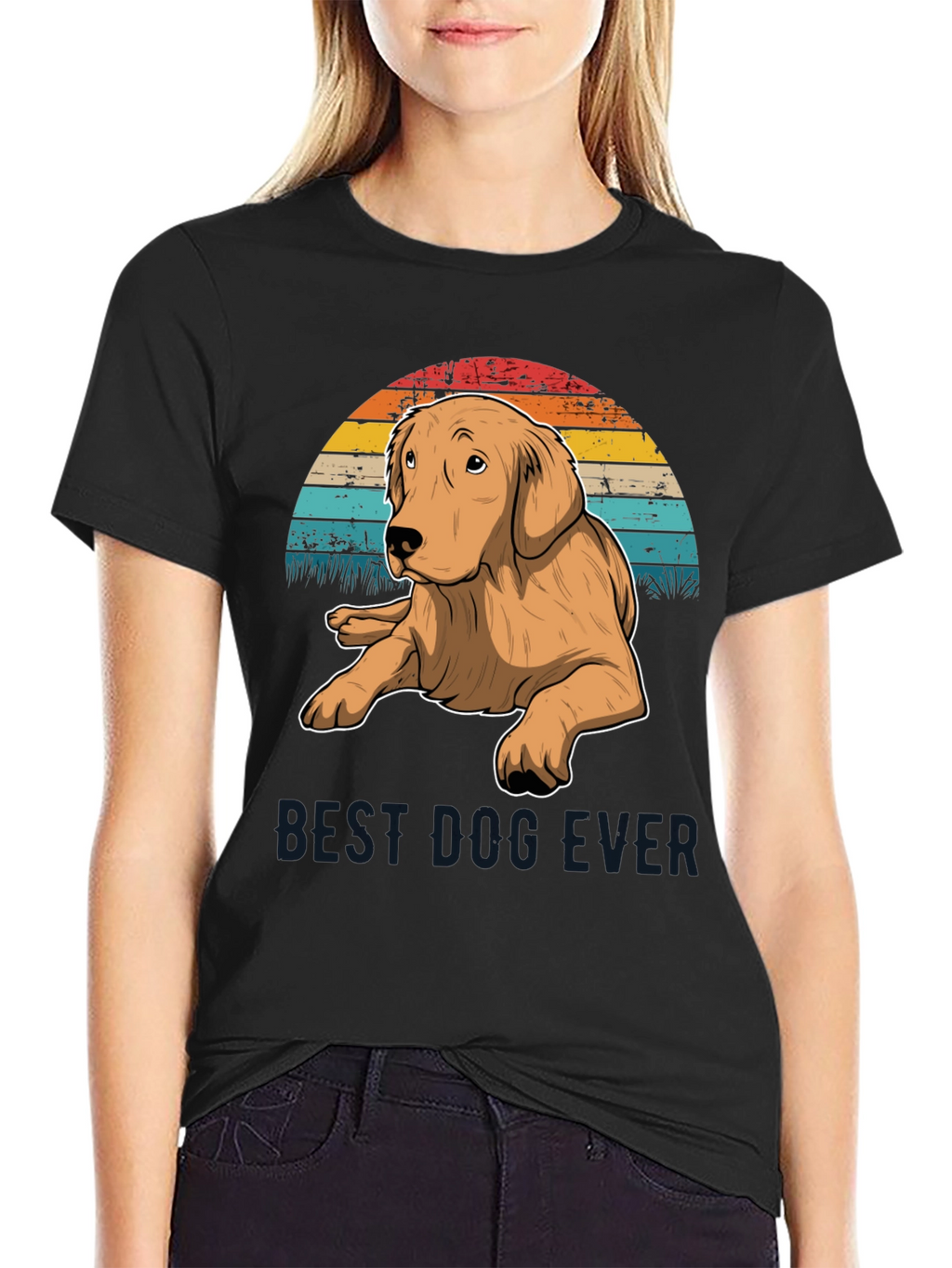 Best Dog Ever Golden Retriever T-Shirt – Retro Dog Lover Tee