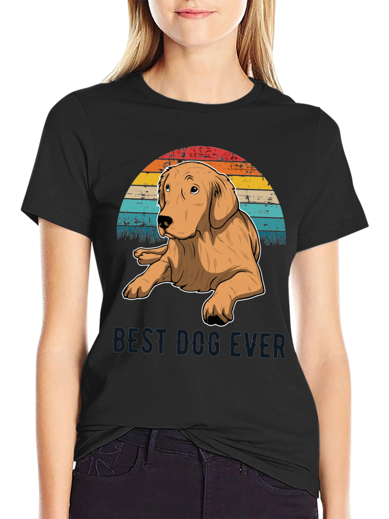 Best Dog Ever Golden Retriever T-Shirt – Retro Dog Lover Tee