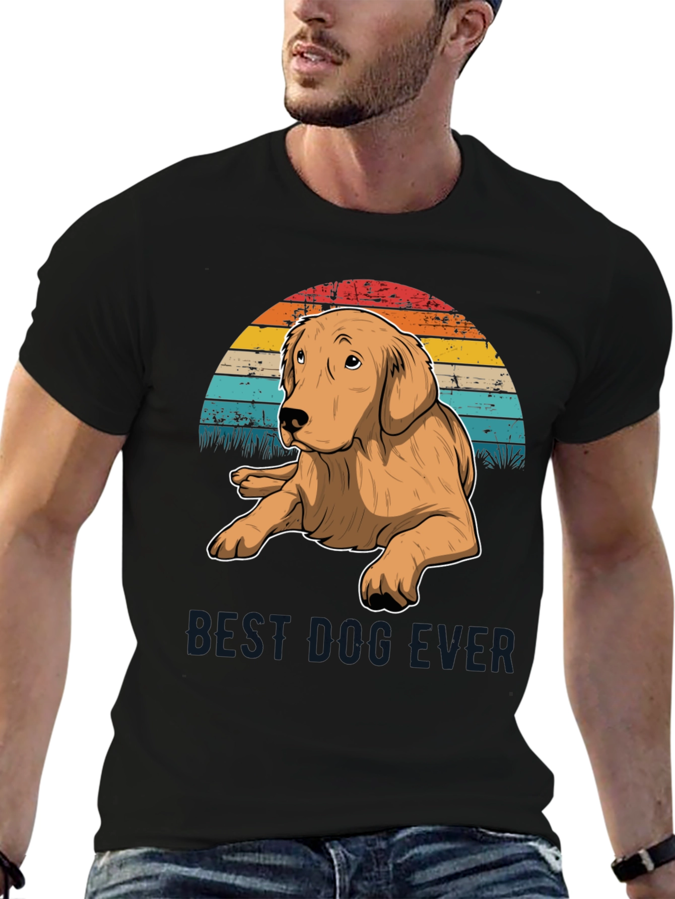 Best Dog Ever Golden Retriever T-Shirt – Retro Dog Lover Tee
