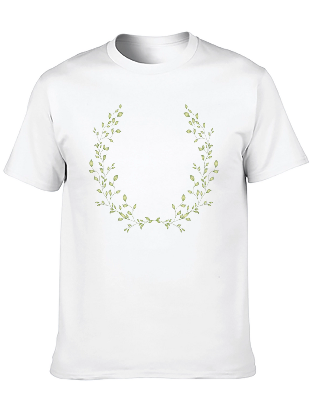 Leaf Wreath Graphic Black T-Shirt