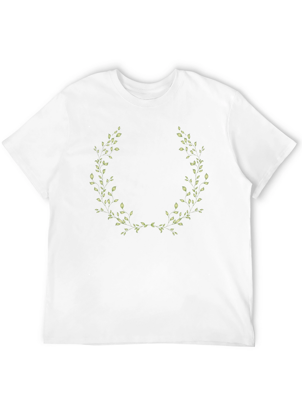 Leaf Wreath Graphic Black T-Shirt