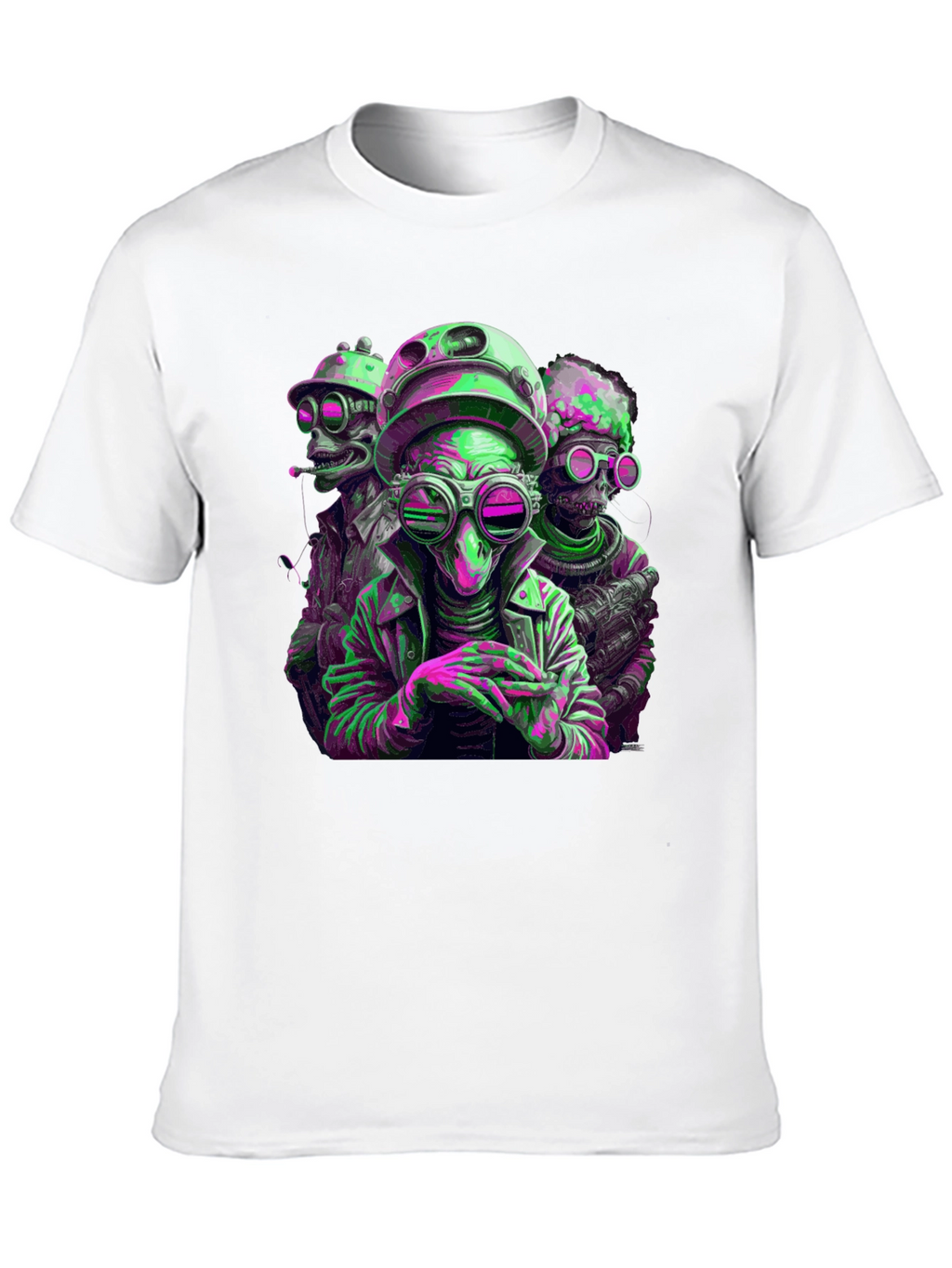 Steampunk Alien T-Shirt - Retro Sci-Fi Design