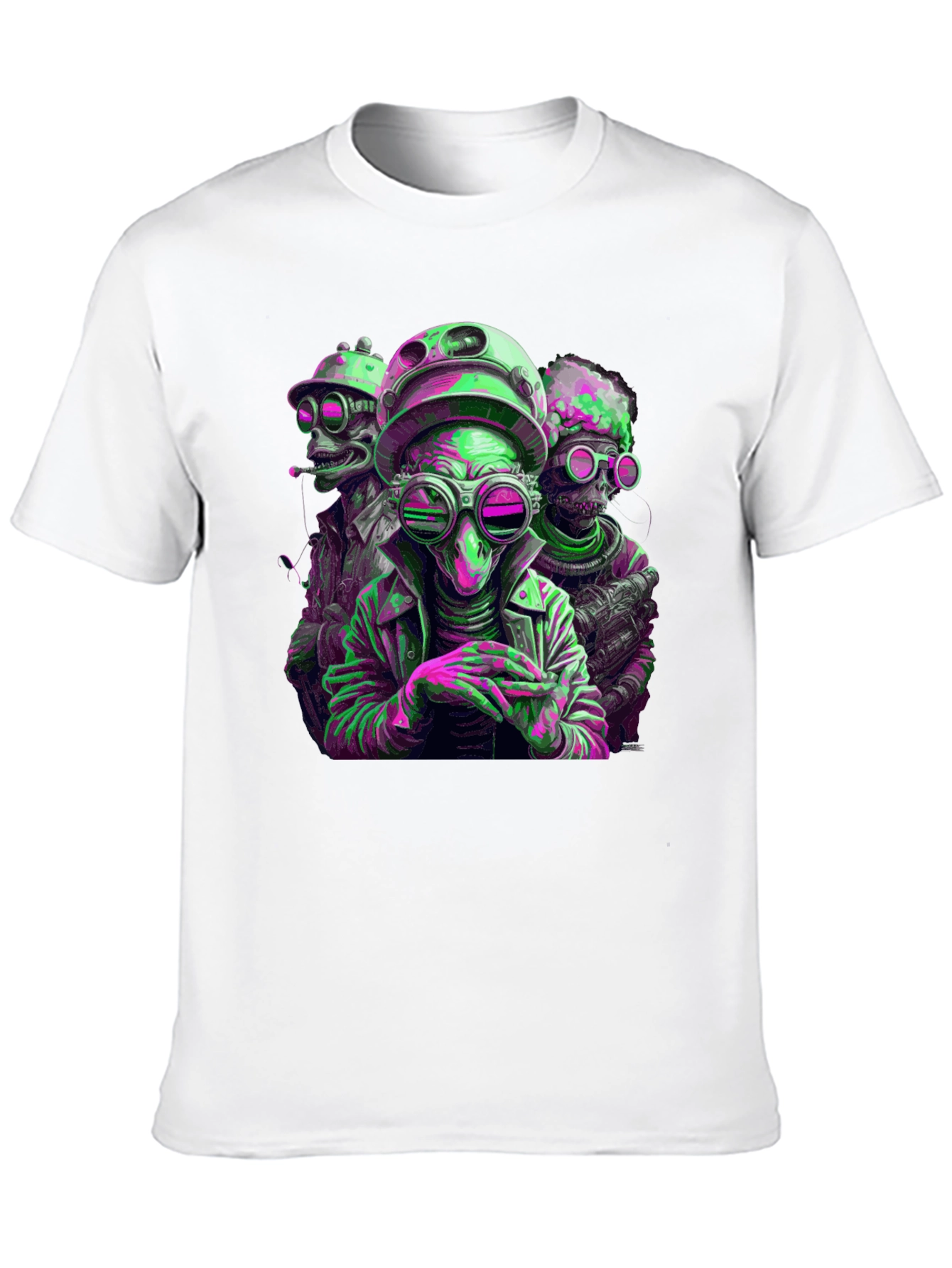 Steampunk Alien T-Shirt - Retro Sci-Fi Design