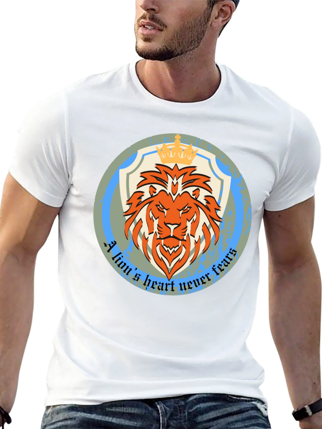 Lion Heart Graphic Tee - Never Fears