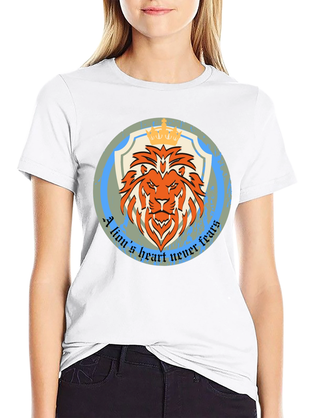Lion Heart Graphic Tee - Never Fears